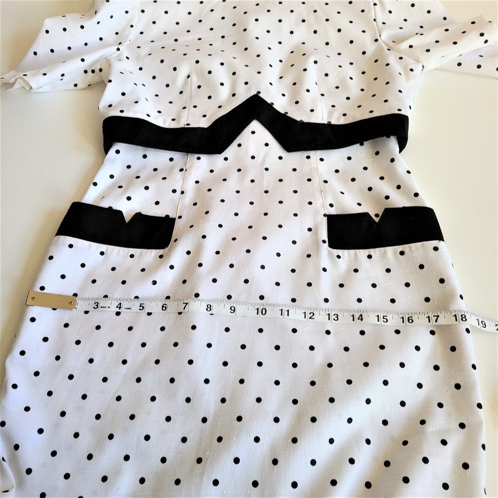 J. R Petite by Joseph Ribkoff 80s Polka Dot Dress - Picture 13 of 15